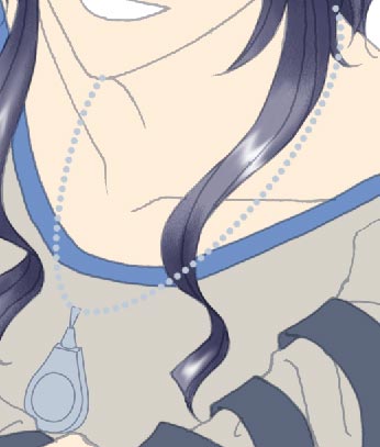 ペンダントの鎖 (線描画後)