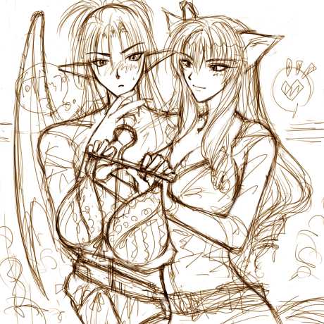 トップ絵4・下描き