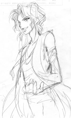 紫の下描き 紫の下描き