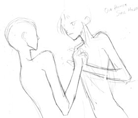 『Our Promise Still Holds』表紙絵ラフ 『Our Promise Still Holds』表紙絵ラフ