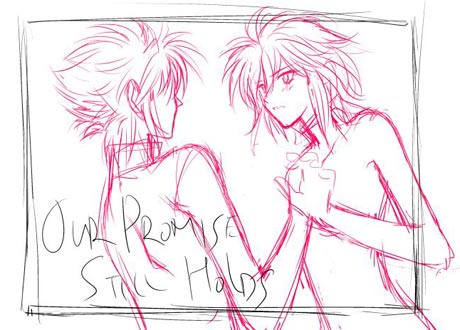 『Our Promise Still Holds』下描き 『Our Promise Still Holds』下描き