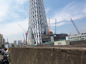 カラフルなクレーン車